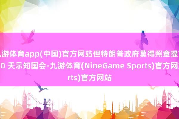 九游体育app(中国)官方网站但特朗普政府莫得照章提前 30 天示知国会-九游体育(NineGame Sports)官方网站