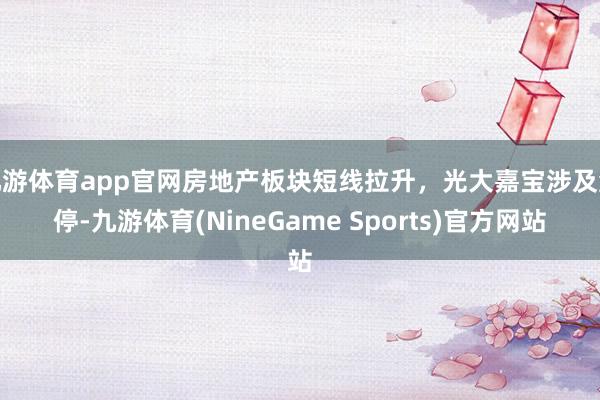 九游体育app官网房地产板块短线拉升，光大嘉宝涉及涨停-九游体育(NineGame Sports)官方网站