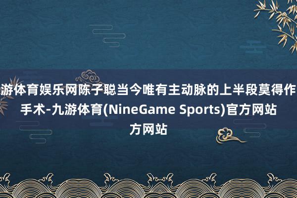 九游体育娱乐网陈子聪当今唯有主动脉的上半段莫得作念手术-九游体育(NineGame Sports)官方网站
