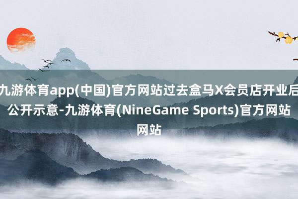 九游体育app(中国)官方网站 过去盒马X会员店开业后公开示意-九游体育(NineGame Sports)官方网站
