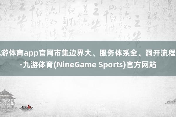 九游体育app官网市集边界大、服务体系全、洞开流程高-九游体育(NineGame Sports)官方网站